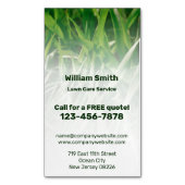 カスタムサービスのフォトグリーン気に芝生 マグネット名刺 (正面縦)