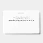 カスタムサービスドッグ写真IDバッジ バッジ (裏面)