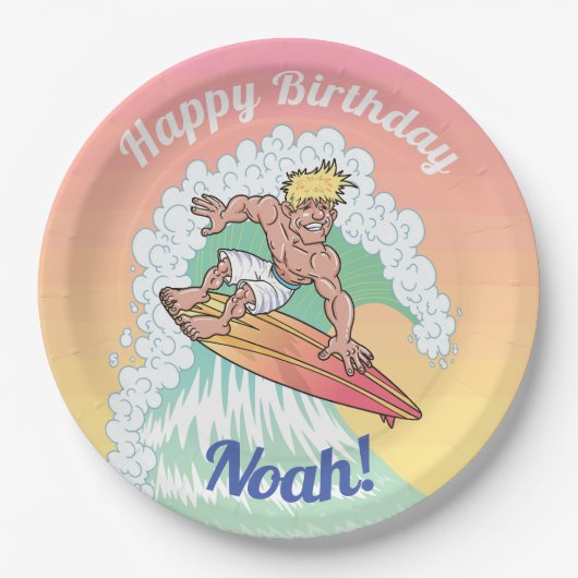 カスタムサーファー ペーパープレート (正面)