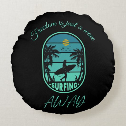 カスタムサーフィン枕 ラウンドクッション (正面)