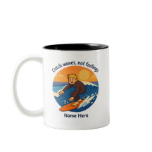 カスタムサーフィンTシャツ Catch Waves Not Feelings