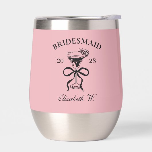 カスタムザバッハのクラブ花嫁のメイドワインタンブラー (左面)