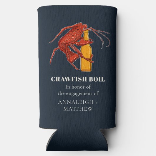 カスタムザリガニの海鮮パーティーエンゲージメントパーティー スリム缶クーラー (裏面)