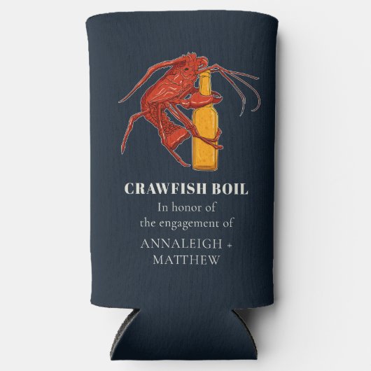 カスタムザリガニの海鮮パーティーエンゲージメントパーティー スリム缶クーラー (正面)