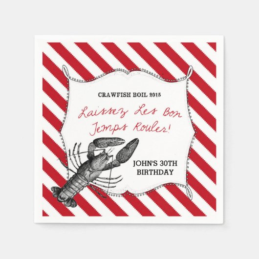 カスタムザリガニ スタンダードカクテルナプキン (正面)