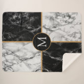 カスタムザレターシャーパブランケットマーブルデザイン シェルパブランケット (正面(横))