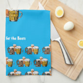 カスタムシアンブルービール キッチンタオル (四つ折り)