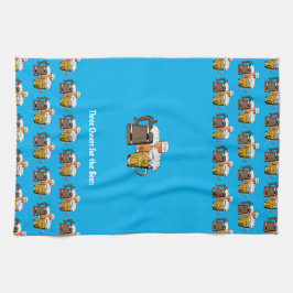 カスタムシアンブルービール キッチンタオル