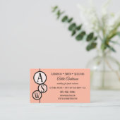 カスタムシェイプコーラルピンクテンプレート名刺 名刺 (スタンド正面)