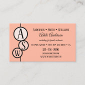 カスタムシェイプコーラルピンクテンプレート名刺 名刺 (正面)