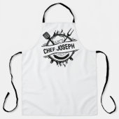 カスタムシェフグリル調理師父の日の贈り物 エプロン (正面)