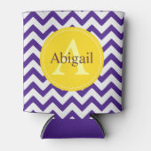 カスタムシェブロンラベンダー薄紫 缶クーラー (正面)