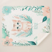 カスタムシェルパベビーブランケットボホキッテンデザイン シェルパブランケット (正面(横))