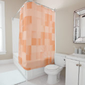 カスタムシェードオブピーチファズスクウェア シャワーカーテン (インサイチュ)