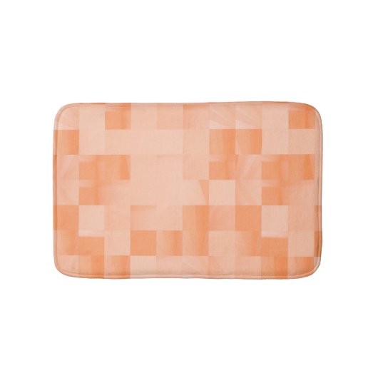 カスタムシェードオブピーチファズスクウェア バスマット (正面)
