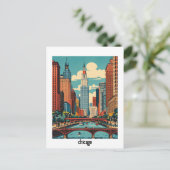 カスタムシカゴイリノイ ポストカード (スタンド正面)