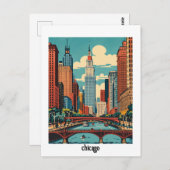 カスタムシカゴイリノイ ポストカード (正面/裏面)