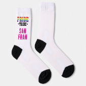 カスタムシカラフルティLGBTQ+レインボープライド部族 ソックス (右)