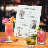 カスタムシグネチャードリンク銀結婚の写真 台座サイン