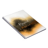 カスタムシグネチャーモノグラムゴールデン抽象芸術アート ノートブック (右側)