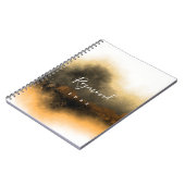 カスタムシグネチャーモノグラムゴールデン抽象芸術アート ノートブック (左側)