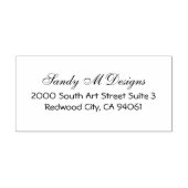 カスタムシグネチャー差出人住所ウッド ラバースタンプ (インプリント)