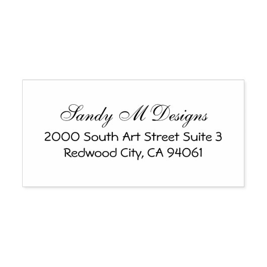 カスタムシグネチャー差出人住所ウッド ラバースタンプ (インプリント)