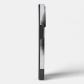 カスタムシグネチャー白黒の水色フローラ Case-Mate iPhoneケース (裏面 / 右)