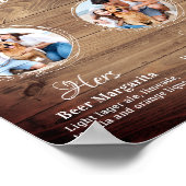 カスタムシグネチャー素朴ドリンクドッグ結婚ペット ポスター (角)