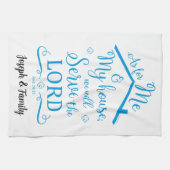 カスタムシグネチャー ヨシュア24:15 ハンドタオル (青) (横)