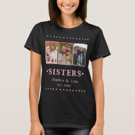カスタムシスターズTシャツ - 3枚の写真付きギフト Tシャツ