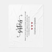 カスタムシスター定最高の義友人パーソナライズされた フリースブランケット (正面)