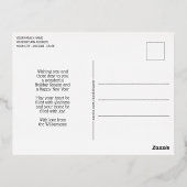 カスタムシックきらめく星パターンバラ金ゴールド 箔シーズンポストカード (裏面)