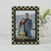 カスタムシックなバッファローランバージャックプレイドパターン金ゴールド 箔シーズンカード (立ち正面)