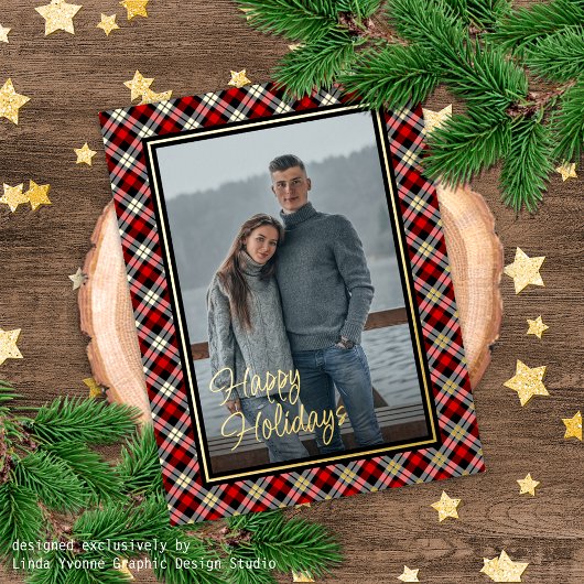 カスタムシックなバッファローランバージャックプレイドパターン金ゴールド 箔シーズンカード