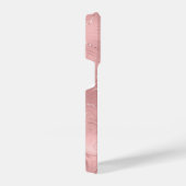 カスタムシックなピンクシルバーグリッターパタガーリーーン iPhoneケース (右側面)