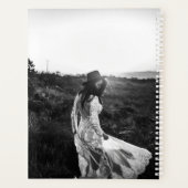 カスタムシックな手書きの写真結婚の名モダン前 プランナー手帳 (裏面)