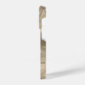 カスタムシックな茶色のグリッターパタガーリーーン iPhoneケース (左側面)