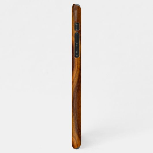 カスタムシックスタイリッシュレトロ木目模様 iPhoneケース (左側)