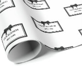 カスタムシックブラックボウビジネスロゴラッピング紙 ラッピングペーパー (ロールコーナー)