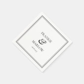 カスタムシックミニマル結婚リスト スタンダードカクテルナプキン (角)