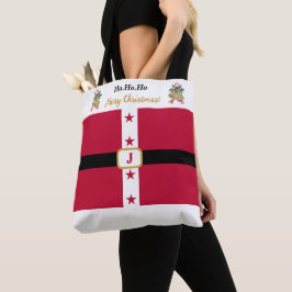 カスタムシックレッドホワイトサンタクロース衣装クリスマス トートバッグ