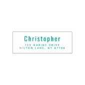 カスタムシック差出人住所モダンタイポグラフィ名 セルフインキングスタンプ (デザイン)