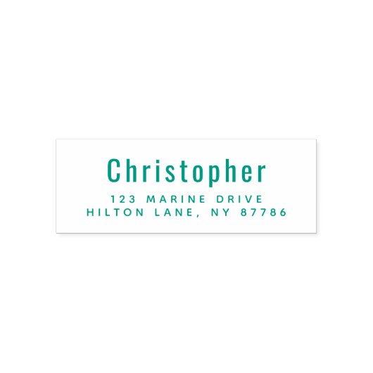 カスタムシック差出人住所モダンタイポグラフィ名 セルフインキングスタンプ (デザイン)