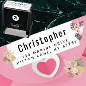 カスタムシック差出人住所モダンタイポグラフィ名 セルフインキングスタンプ