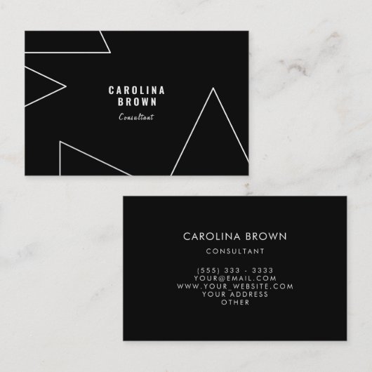 カスタムシック幾何学抽象芸術名刺 名刺 (正面/裏面)