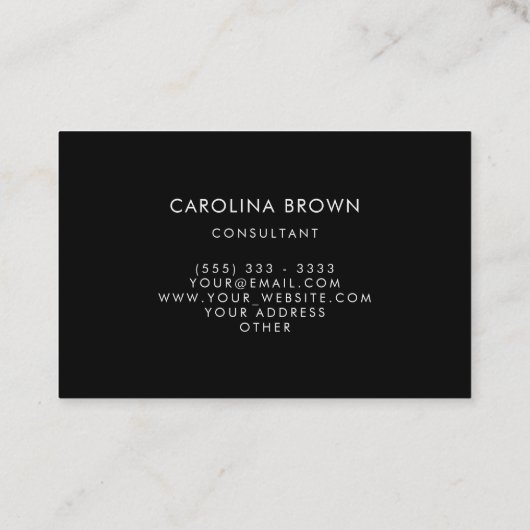 カスタムシック幾何学抽象芸術名刺 名刺 (裏面)