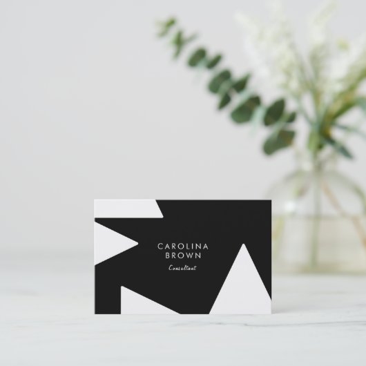 カスタムシック幾何学模様プロフェッショナル名刺 名刺 (スタンド正面)