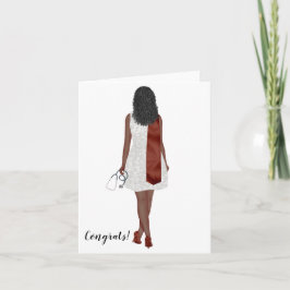 カスタムシック・アフリカ系アメリカ人看護卒業 カード