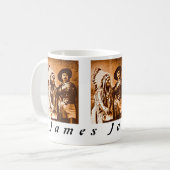 カスタムシッティングブルバッファロービルワイルドウエストショー コーヒーマグカップ (正面左)